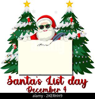 Happy Santa's List Day banner design illustration Stock Vector Image ...