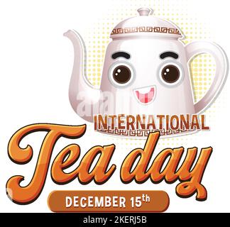 International Tea Day Banner Design illustration Stock Vector