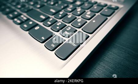 Laptop keyboard. Close-up of modern laptop keyboard Stock Photo