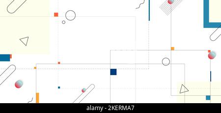 Abstract geometric pattern design decorative artwork style. Simple minimal template for artwork background. Vector Stock Vector