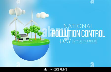 National Pollution control day is observed every year on December 2 Stock Photo