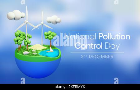 National Pollution control day is observed every year on December 2 Stock Photo