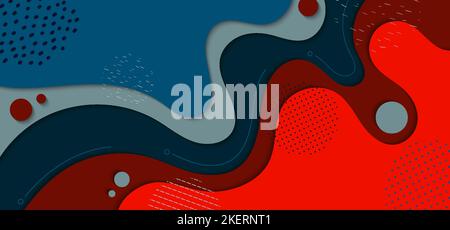Abstract doodle template design decorative artwork. Overlapping with vivid colors template background. Illustration Stock Vector