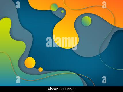 Abstract gradient free shape decorative artwork. Organic style artwork decorative background. Illustration Stock Vector