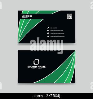 Modern and clean Business card, Name card, and Visiting card design template. Stock Vector