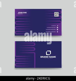 Modern and clean Business card, Name card, and Visiting card design template. Stock Vector