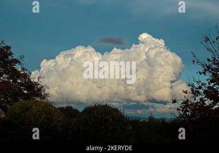 Cumulus Cloud over Wrexham, Wales Stock Photo