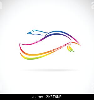 Vector of flying duck design on white background. Wild Animals. Easy editable layered vector illustration. Stock Vector