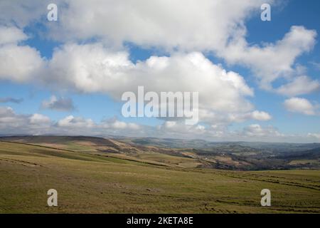 Bowstonegate on a snowless winter day near Lyme Park Cheshire England Stock Photo