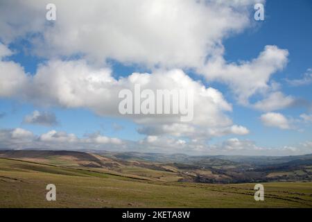 Bowstonegate on a snowless winter day near Lyme Park Cheshire England Stock Photo