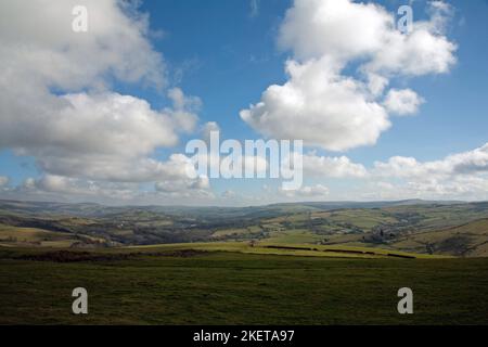 Bowstonegate on a snowless winter day near Lyme Park Cheshire England Stock Photo