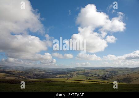 Bowstonegate on a snowless winter day near Lyme Park Cheshire England Stock Photo