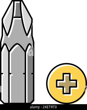 phillips head screwdriver bit color icon vector illustration Stock ...