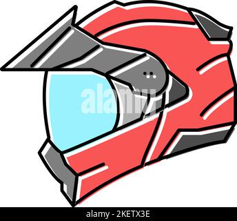 modular motorcycle helmet color icon vector illustration Stock Vector ...