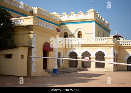 Bastar Palace is one of the most important heritage sites in Jagdalpur. Stock Photo