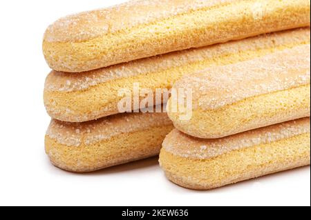 biscuit italien savoiardi. biscuits sucrés. biscuits éponge tiramisu isolé  sur fond blanc. 7191370 Photo de stock chez Vecteezy
