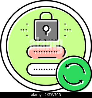 reset password color icon vector illustration Stock Vector Image & Art ...