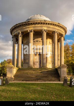 The Rotunda temple in the parkland of Wentworth Castle Gardens, Barnsley, South Yorkshire, UK Stock Photo