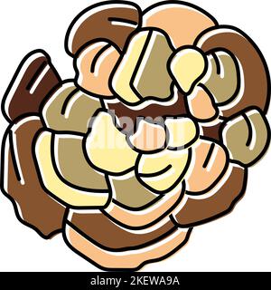 turkey tail mushroom color icon vector illustration Stock Vector