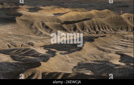 Eroded Badlands, 'Moonscape Overlook', Hanksville, Utah Stock Photo