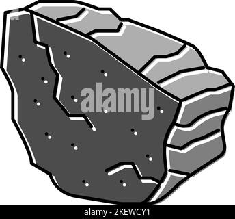 basalt stone rock color icon vector illustration Stock Vector Image ...