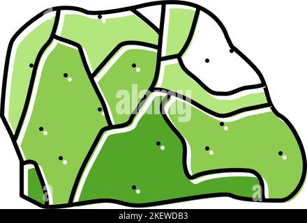 peridot stone rock color icon vector illustration Stock Vector