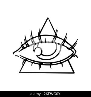 All seeing eye engraved Black and White Stock Photos & Images - Alamy