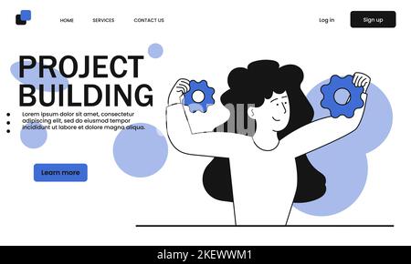 Startup and building new business. Search for an investor and project financing vector illustration concept. Business plan, analysis and statistics, t Stock Vector