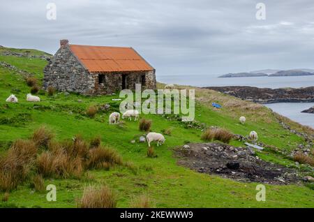 Ullapool and surrounding countryside in West Coast of Scotland waterfall Stock Photo