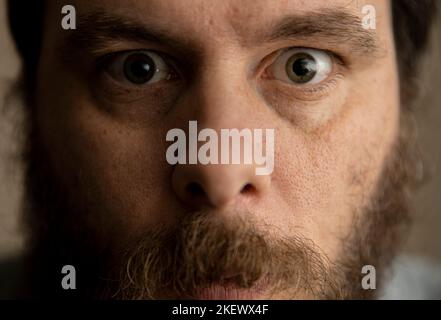 close up of a mans face Stock Photo