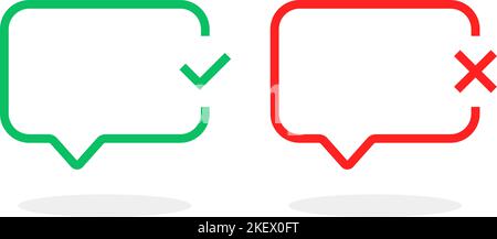 red and green bubble marks Stock Vector