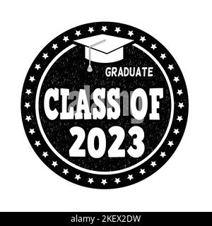 Class of 2023 grunge rubber stamp on white, vector illustration Stock Vector