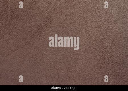 Texture of genuine Leather with wrinkle, brown color, natural background, copy space Stock Photo