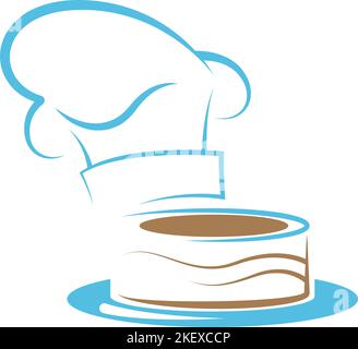 Cake icon logo design illustration Stock Vector
