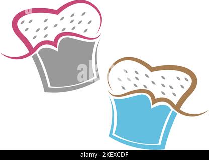 Cake icon logo design illustration Stock Vector