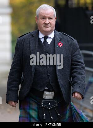 London, UK. 13th Nov, 2022. Ian Blackford walks through Downing Street to attend the Remembrance Sunday Service at the Cenotaph in London. Credit: SOPA Images Limited/Alamy Live News Stock Photo