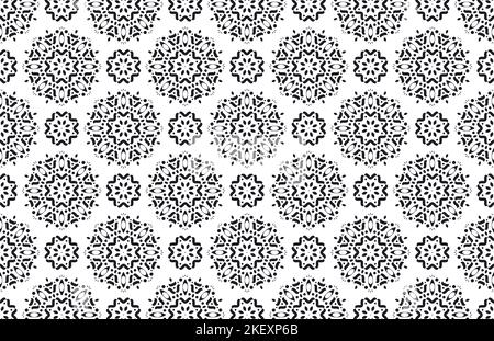 Flat mandala seamless pattern template Stock Vector