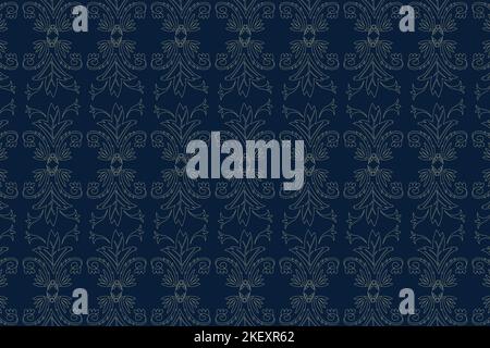 Seamless pattern Beautiful ornamented fabric background. Repeating geometric tiles with dotted Vector texture, Illustration. Stock Vector