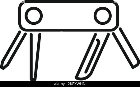 Swiss multitool icon outline vector. Pocket knife. Camping kit Stock Vector