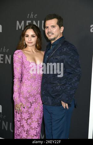 Aimee Carrero and John Leguizamo attends the New York Premiere of 'The Menu' on November 14, 2022 at AMC Lincoln Square in New York, New York, USA. Robin Platzer/ Twin Images/ Credit: Sipa USA/Alamy Live News Stock Photo