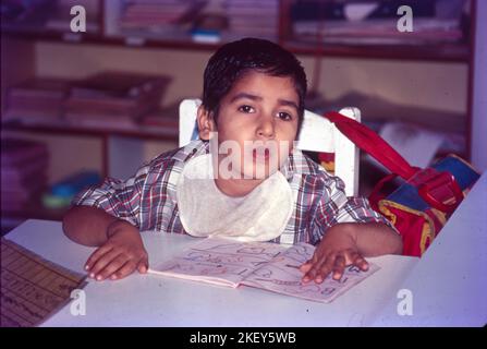 Spastic Children at School in Bombay, India Stock Photo