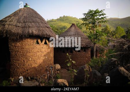 Traditional Losso aka Nawdba people village , Doufelgou, Kara region, Togo Stock Photo