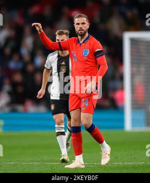 26 Sep 2022 - England v Germany - UEFA Nations League - League A - Group 3 - Wembley Stadium  England's Jordan Henderson during the UEFA Nations League match against Germany. Picture : Mark Pain / Alamy Live News Stock Photo
