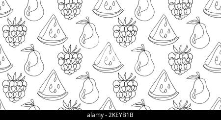 Tropical Fruit Vector Seamless pattern Stock Vector