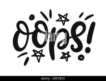 Oops Word. Funny catchword Stock Vector