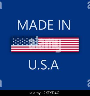 Made in USA vector illustration. United States of America Stock Vector