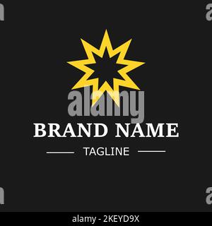 Business company star vector logo. Sunshine logo. Technology logo. Brand Name. Vector Stock Vector