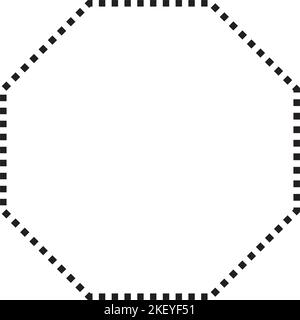 Octagon symbol dotted shape vector icon for creative graphic design ui ...