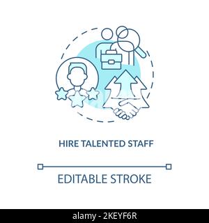 Hire talented staff turquoise concept icon Stock Vector