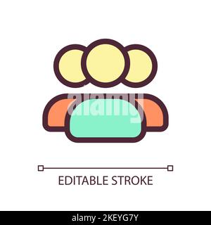 Online community pixel perfect RGB color ui icon Stock Vector
